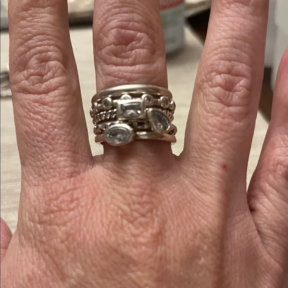 Silpada Silver Multi-Band Ring Set